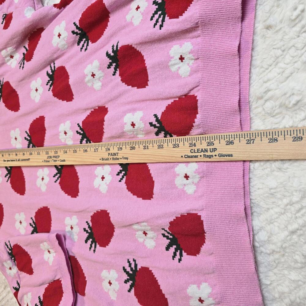 ASOS DESIGN  Pink Strawberry Pattern Sweater 2XL unisex - Picture 4 of 7